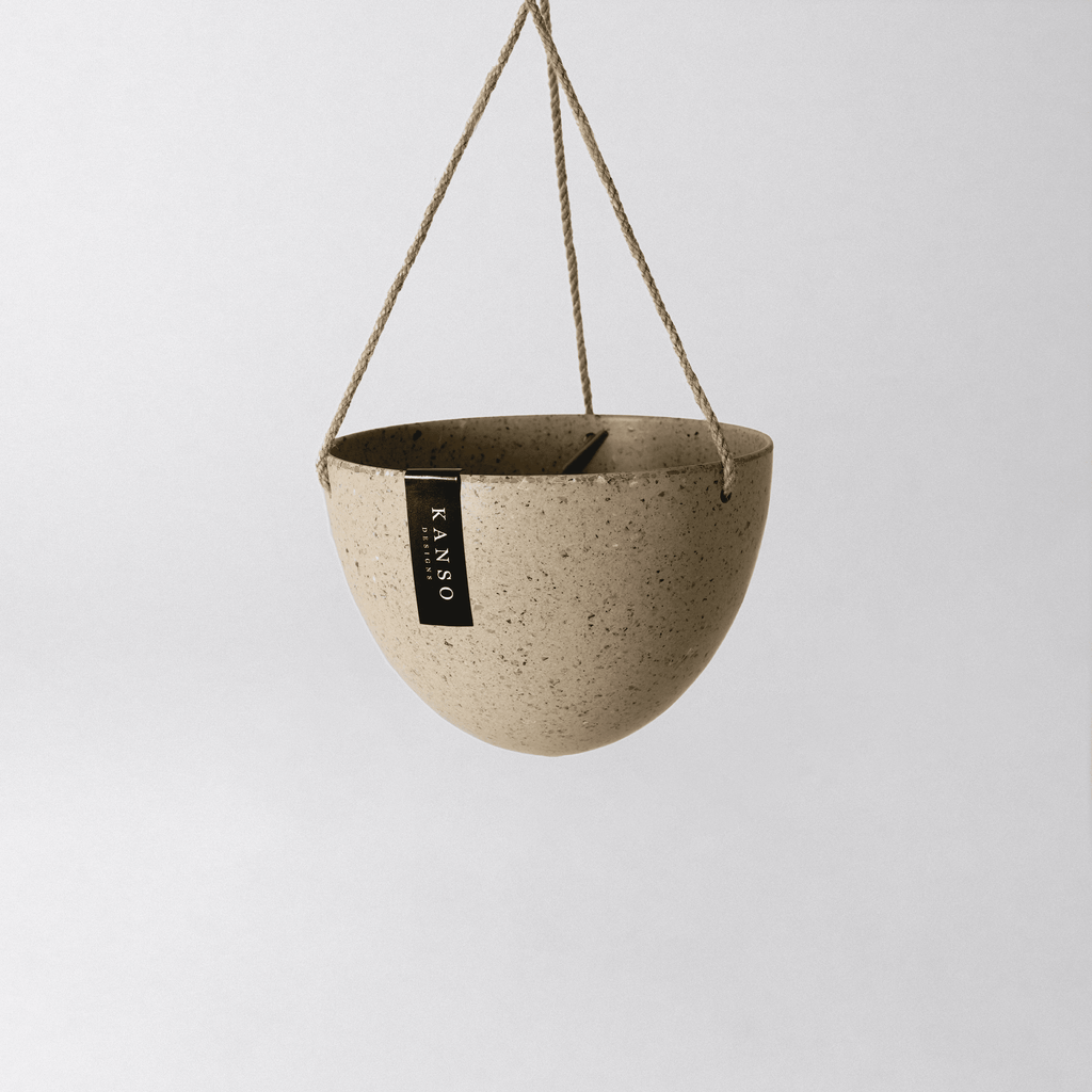 8" Upcycled Hanging Planters: Coffee Husk