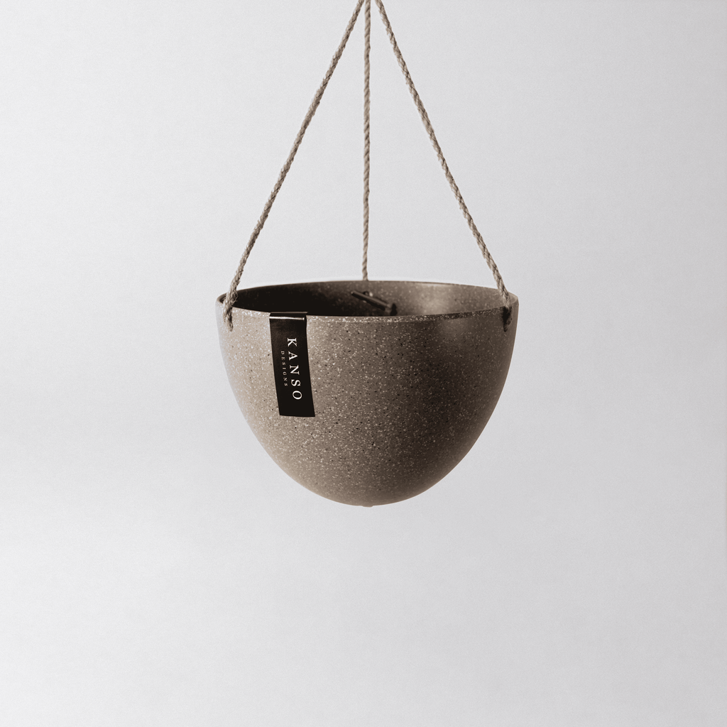 8" Upcycled Hanging Planters: Coffee Husk