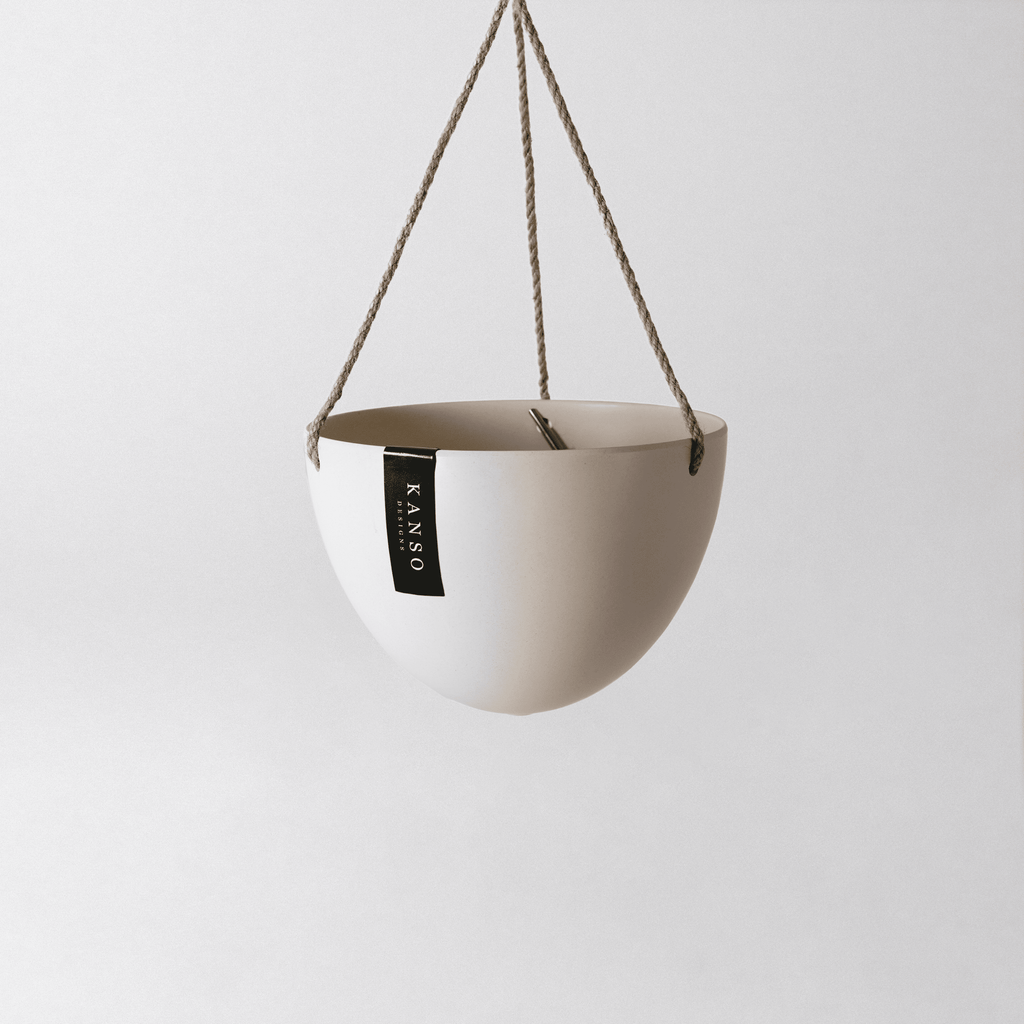 8" Upcycled Hanging Planters: Coffee Husk