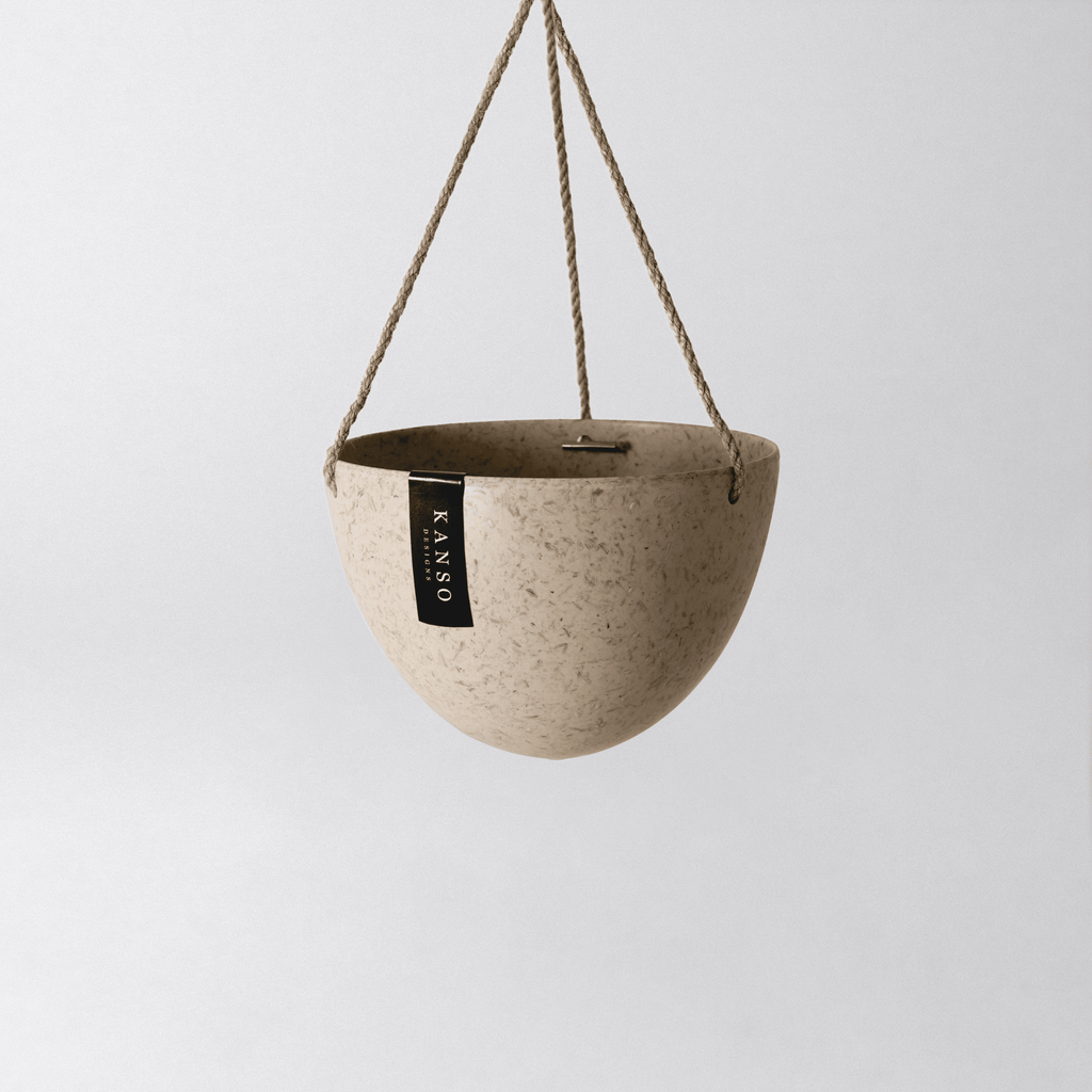 8" Upcycled Hanging Planters: Coffee Husk